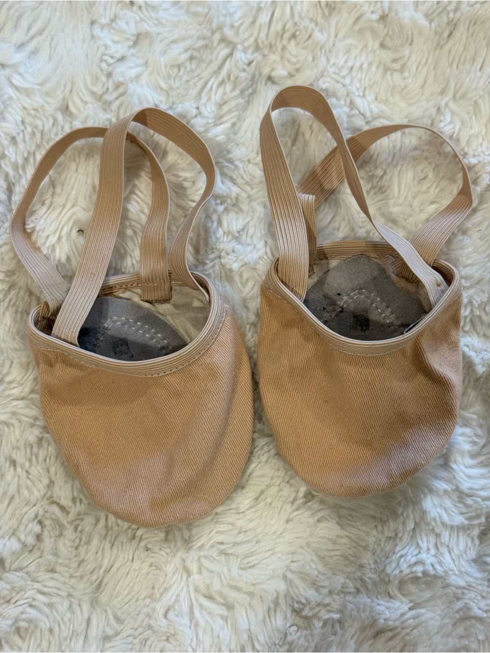Lyical Paw Shoes - Nude/Beige Elastic Strap- Size Small